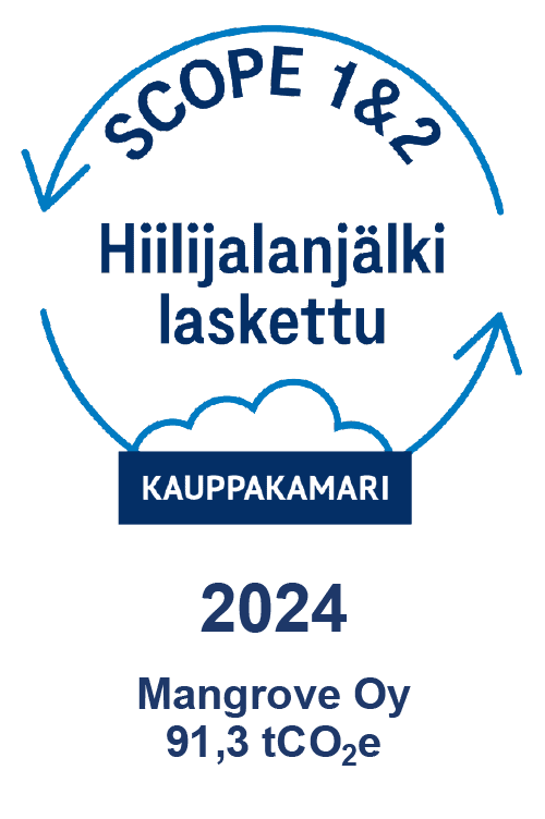 Mangrove Keskuskauppakamari Hiilijalanjälki laskettu 2024 merkki